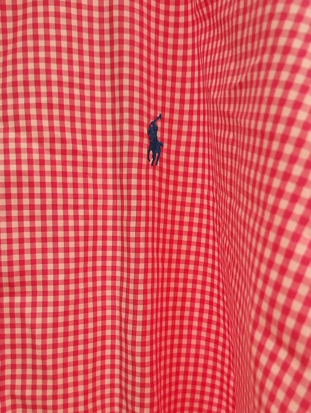 Ralph Lauren Pink Gingham Short-Sleeve Button-Down Shirt XL - Picture 3 of 11